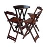 Kit 10 Jogos De Mesa Bistrô De Madeira Dobrável Com 3 Banquetas - Imbuia - 6