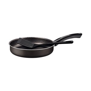 Frigideira Reta Tramontina Paris 20cm 1,4l Antiaderente Starflon Max Chumbo com Espátula de Nylon Tr
