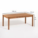 Ver imagem 2 de Mesa de Jantar 180cm x93cm x 75cm Traço Bege/Stain Jatobá