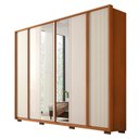 Ver mais imagens de Guarda Roupa Casal 6 Portas 4 Gavetas com Espelho MDF Cleo Freijó e Off White
