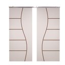 Ver imagem 2 de Porta Dupla Branco Prime Frisada Kit Alumínio F07 - 210x180