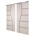 Ver imagem 1 de Porta Dupla Branco Prime Frisada Kit Alumínio F07 - 210x180
