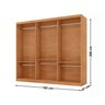 Guarda Roupa Casal Chile 100% Mdf 3 Portas de Correr - 3