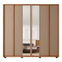 Ver imagem 7 de Guarda Roupa Casal 6 Portas 4 Gavetas com Espelho MDF Cleo Freijo
