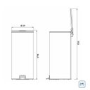 Ver imagem 5 de Lixeira Loop Aço Inox Polido Balde Interno e Pedal 30 Litros - Tramontina 94547/030