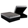Conjunto Box Baú King: Colchão Espuma Paropas Compact Ag 65 / D28 Royalle Rústico Prata + Base - 1