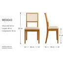 Ver imagem 4 de Conjunto Mesa Pérola Redonda com 4 Cadeiras Rubi Veludo Madeira 100cm com Tampo Off White e Vidro