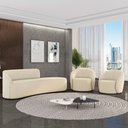 Ver imagem 2 de Sofá 4 Lugares Orgânico 220cm Morgan e 2 Poltronas Lua Suede Bege D03 - D’Rossi