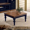 Ver imagem 2 de Mesa de Centro Manchester 2039 Linz Móveis - Azul Petróleo/imbuia Glazer