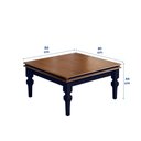 Ver imagem 3 de Mesa de Centro Manchester 2039 Linz Móveis - Azul Petróleo/imbuia Glazer