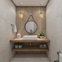 Ver imagem 7 de 3 Pendente em Fibra Natural Bambu Artesanal Lavabo E27 Nat02