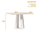 Ver imagem 4 de Conjunto Sala de Jantar Mesa Tampo Vidro/MDF Rubi com 4 Cadeiras Ana Marrom/Ype/Off White/JA01