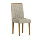 Ver imagem 4 de Conjunto Sala de Jantar Mesa Tampo Vidro/MDF Rubi com 6 Cadeiras Ana Marrom/Ype/Off White/JA01