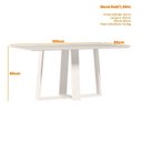 Ver imagem 5 de Conjunto Sala de Jantar Mesa Tampo Vidro/MDF Rubi com 6 Cadeiras Ana Marrom/Ype/Off White/JA01