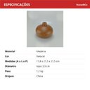 Ver imagem 6 de Vaso Decorativo de Madeira Natural 23x17x17cm Enfeite Sala Mesa Estante Aparador