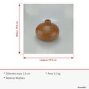Ver imagem 7 de Vaso Decorativo de Madeira Natural 23x17x17cm Enfeite Sala Mesa Estante Aparador