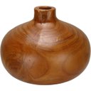 Ver imagem 1 de Vaso Decorativo de Madeira Natural 23x17x17cm Enfeite Sala Mesa Estante Aparador