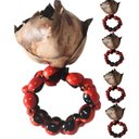 Ver imagem 2 de Kit 4 Porta Guardanapos Biojoias Amazonia Artesanal Flor Babaçu Açaí