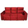 Conjunto Sofá Alfa 2 E 3 Lugares Retrátil Vermelho - 2
