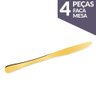 Jogo de Facas Mesa Aço Inox Ouro 4 Peças Gourmet Mix - 1