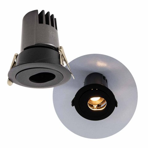 Spot Led de Embutir Mayn Redondo 7w 2700k Irc97 Preto 6509 Nordecor St3218