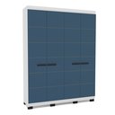 Ver imagem 2 de Guarda Roupa 4 Portas 4 Gavetas Lisboa Azul/Branco