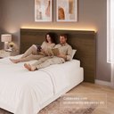 Ver imagem 4 de Painel Cabeceira Frisado Casal com LED 109x180cm