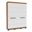 Ver imagem 2 de Guarda Roupa 4 Portas 4 Gavetas Lisboa Cinza/Branco