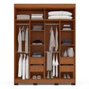 Ver imagem 6 de Guarda Roupa 4 Portas 4 Gavetas Lisboa Cinza/Branco