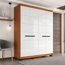 Ver imagem 1 de Guarda Roupa 4 Portas 4 Gavetas Lisboa Cinza/Branco