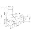 Ver imagem 4 de Rack para Tv até 43 Polegadas 2 Portas de Correr Samba Dover - Pnr Móveis