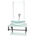 Ver imagem 2 de GABINETE DE VIDRO PARA BANHEIRO 60CM AP CUBA OVAL CHANFRADA BRANCO FULL
