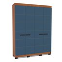 Ver imagem 2 de Guarda Roupa 4 Portas 4 Gavetas Lisboa Azul/Freijó