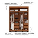 Ver imagem 5 de Guarda Roupa 4 Portas 4 Gavetas Lisboa Azul/Freijó