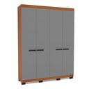 Ver imagem 2 de Guarda Roupa 4 Portas 4 Gavetas Lisboa Cinza/Freijó