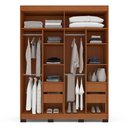 Ver imagem 6 de Guarda Roupa 4 Portas 4 Gavetas Lisboa Cinza/Freijó