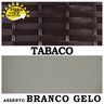 Conjunto 1 Namoradeira, 2 Poltronas e Mesa Classe A - Branco Gelo Tabaco - Assento Estofado - 4