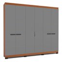 Ver imagem 2 de Guarda-Roupa 6 Portas 4 Gavetas Lisboa Cinza/Freijó