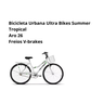 Bicicleta Urbana Ultra Bikes Summer Aro 26 Freios V-brakes Branco - 4