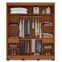 Ver imagem 6 de Guarda-Roupa 2 Portas de Correr 2 Gavetas Lisboa Branco/Freijó
