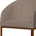Ver imagem 3 de Poltrona Estilo Banqueta Decorativa Mia Tecido em Suede Base Metal Bronze - Estopar Poltrona Mia Sue
