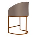 Ver imagem 4 de Poltrona Estilo Banqueta Decorativa Mia Tecido em Suede Base Metal Bronze - Estopar Poltrona Mia Sue