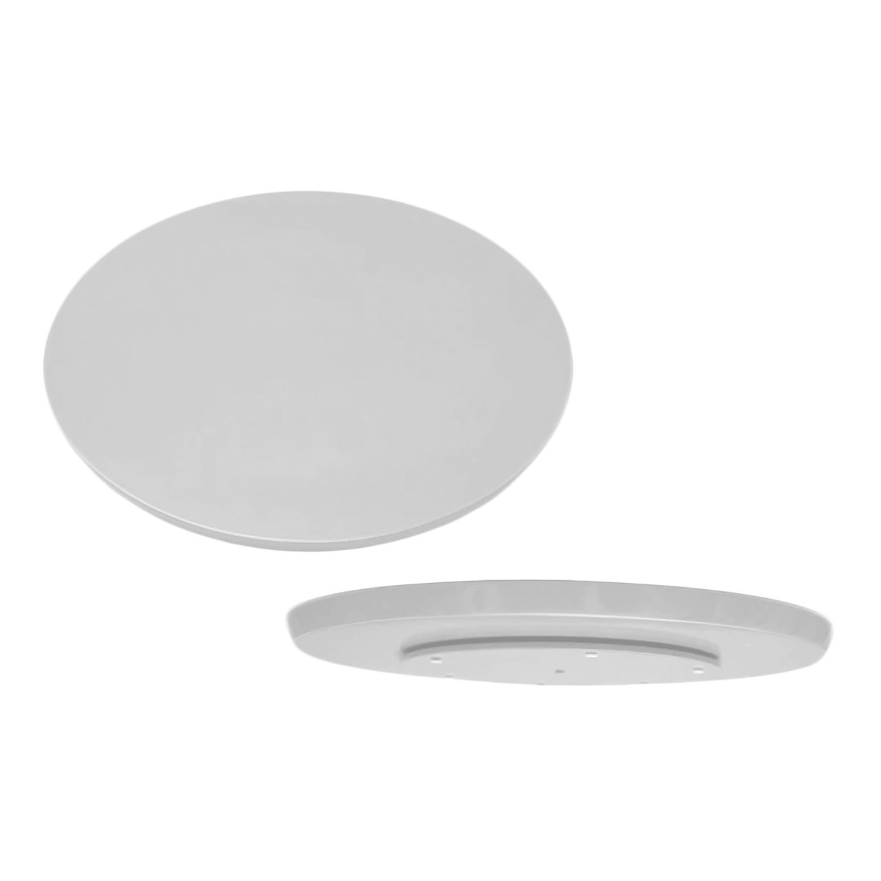 CENTRO DE MESA PRATO GIRATÓRIO 60 CM PARA SALA DE JANTAR. DECOR MOBILLE Prato Giratório Branco Luka  - 4