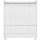 Ver imagem 2 de Cômoda com Trocador Infantil 4 Gavetas e Pés Doce Mel Branco