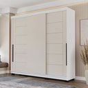 Ver imagem 1 de Guarda Roupa 3 Portas de Correr 4 Gavetas Lisboa Bege/Branco/Creme