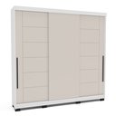Ver imagem 2 de Guarda Roupa 3 Portas de Correr 4 Gavetas Lisboa Bege/Branco/Creme