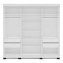 Ver imagem 4 de Guarda Roupa 3 Portas de Correr 4 Gavetas Lisboa Bege/Branco/Creme