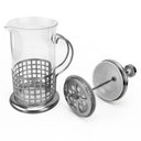 Ver imagem 6 de Cafeteira Francesa em Inox Decorada Prensa Chaleira em Vidro Cremeira Bule French Press Luxo 350ml