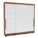 Ver imagem 2 de Guarda Roupa 3 Portas de Correr 4 Gavetas Lisboa Branco/Freijó