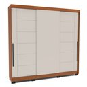 Ver imagem 2 de Guarda Roupa 3 Portas de Correr 4 Gavetas Lisboa Bege/Freijo/Creme